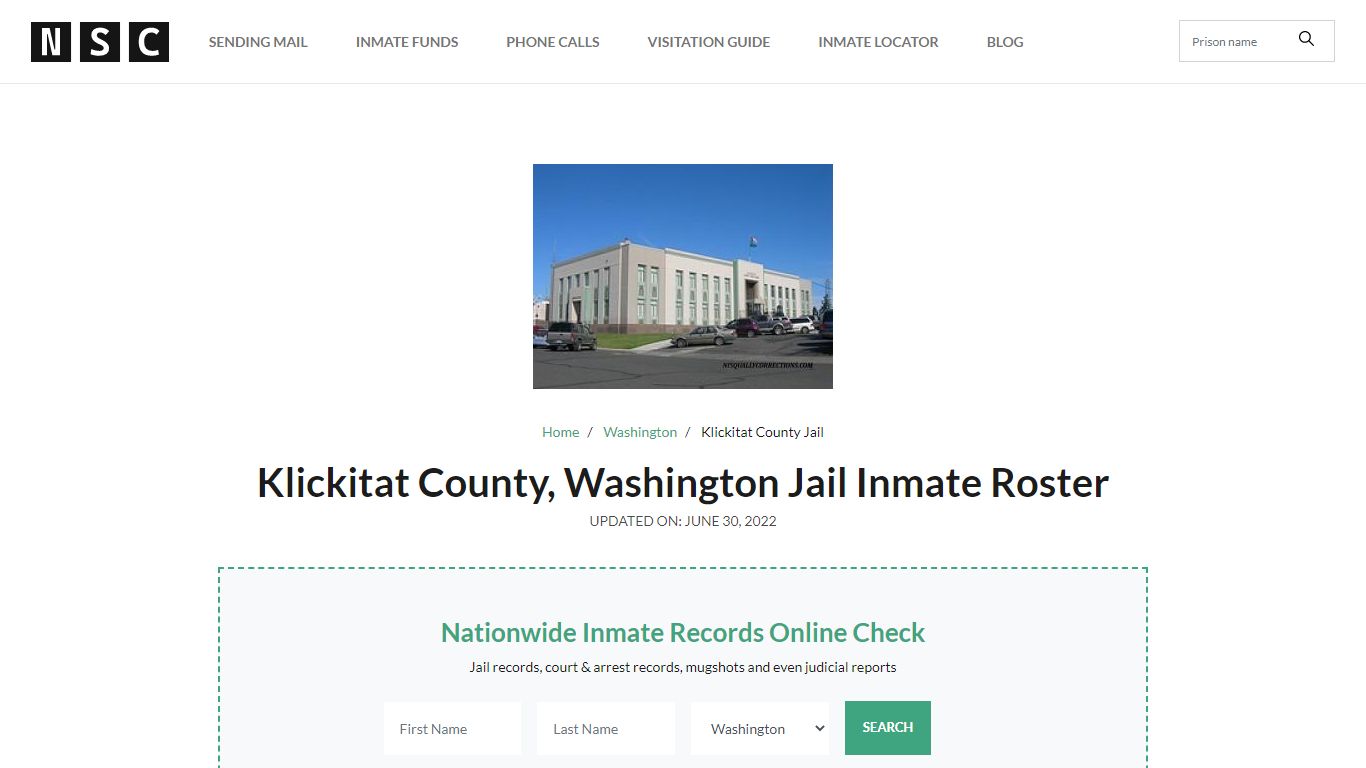 Klickitat County, Washington Jail Inmate List